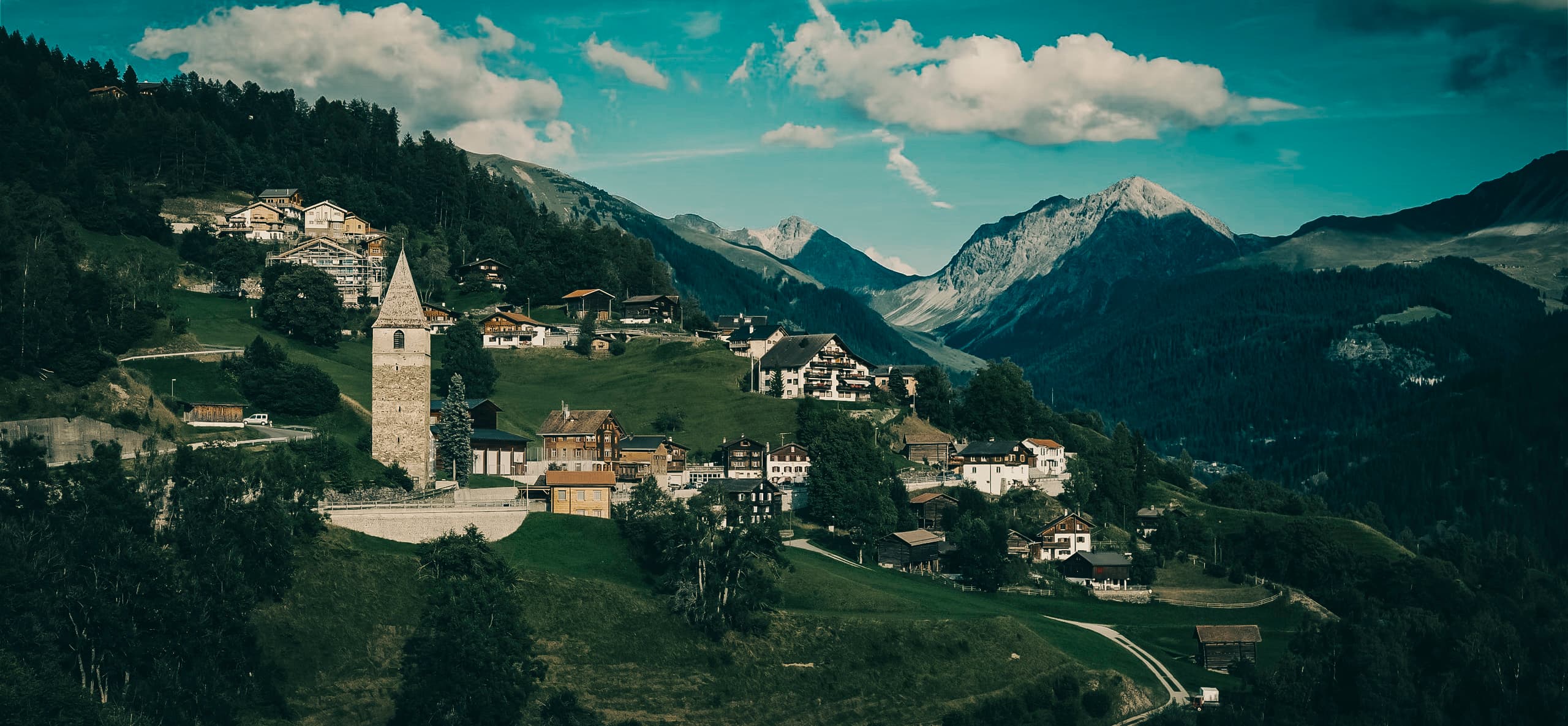 A panoramic view of Arosa