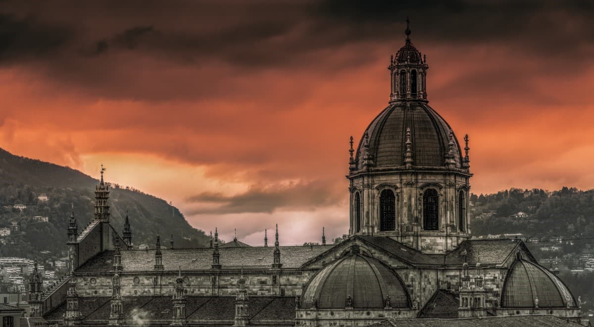 Ein Panoramablick auf Como