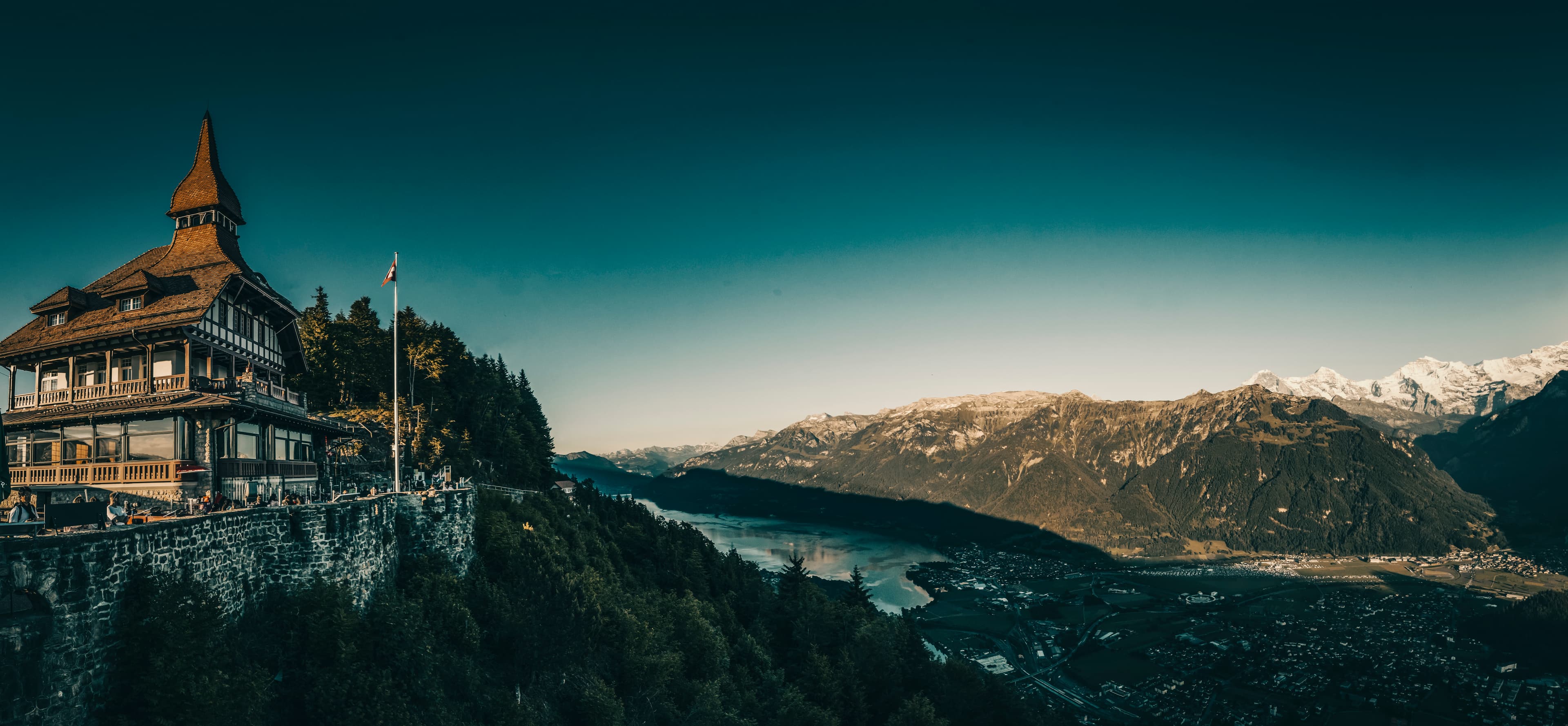 A panoramic view of Interlaken