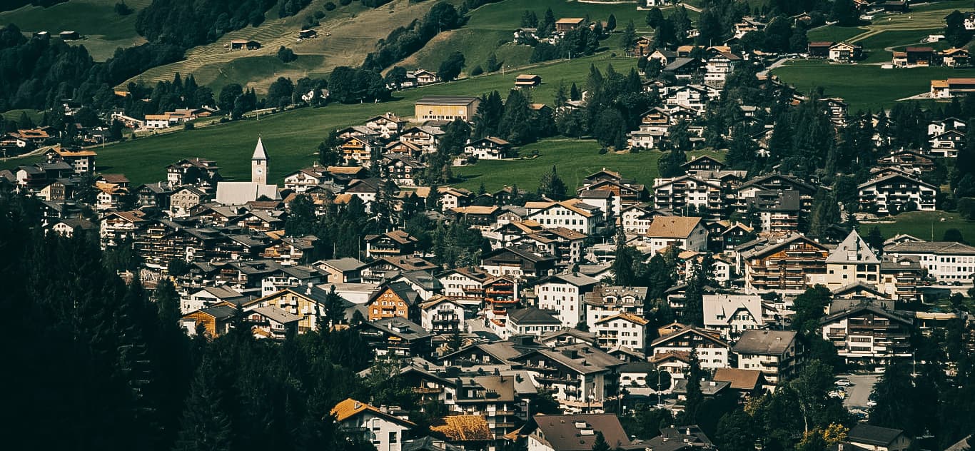 A panoramic view of Klosters