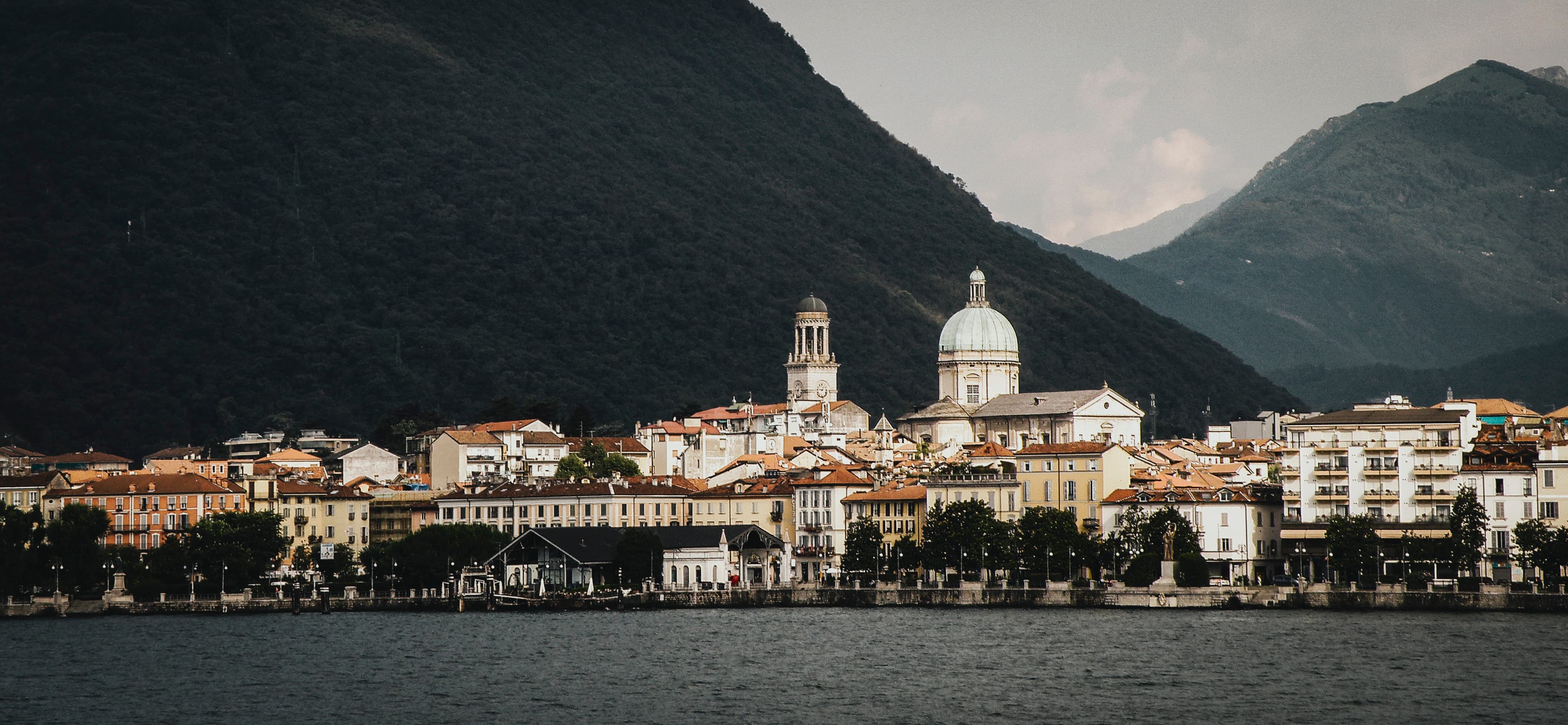 A panoramic view of Verbania