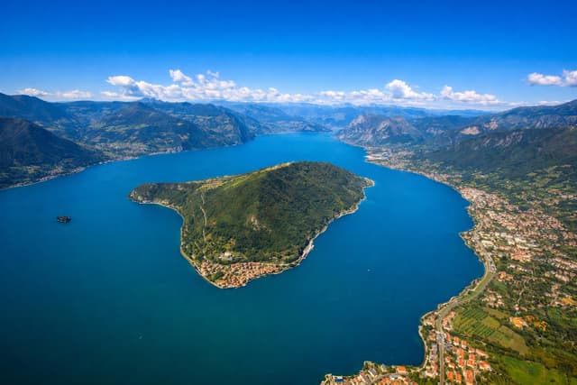 Monte Isola on Lake Iseo largest inhabited lake island in southern Europe