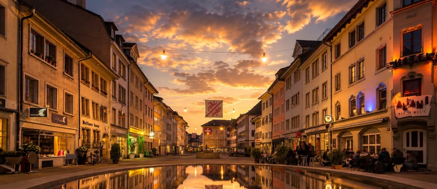 Ein Panoramablick auf Winterthur