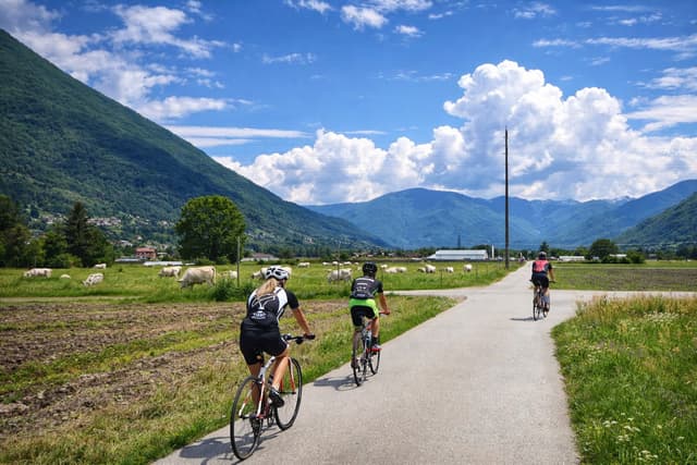 Percorsi ciclabili nei dintorni di Bellinzona in Ticino