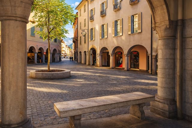 Piazza Nosetto nel centro storico di Bellinzona