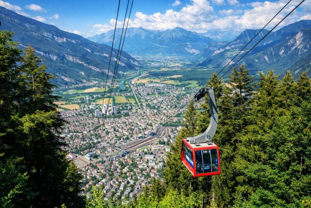 Seilbahn nach Brambrüesch oberhalb von Chur